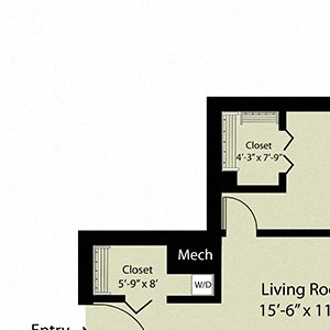 The Orchid - 2 Bed/1 Bath